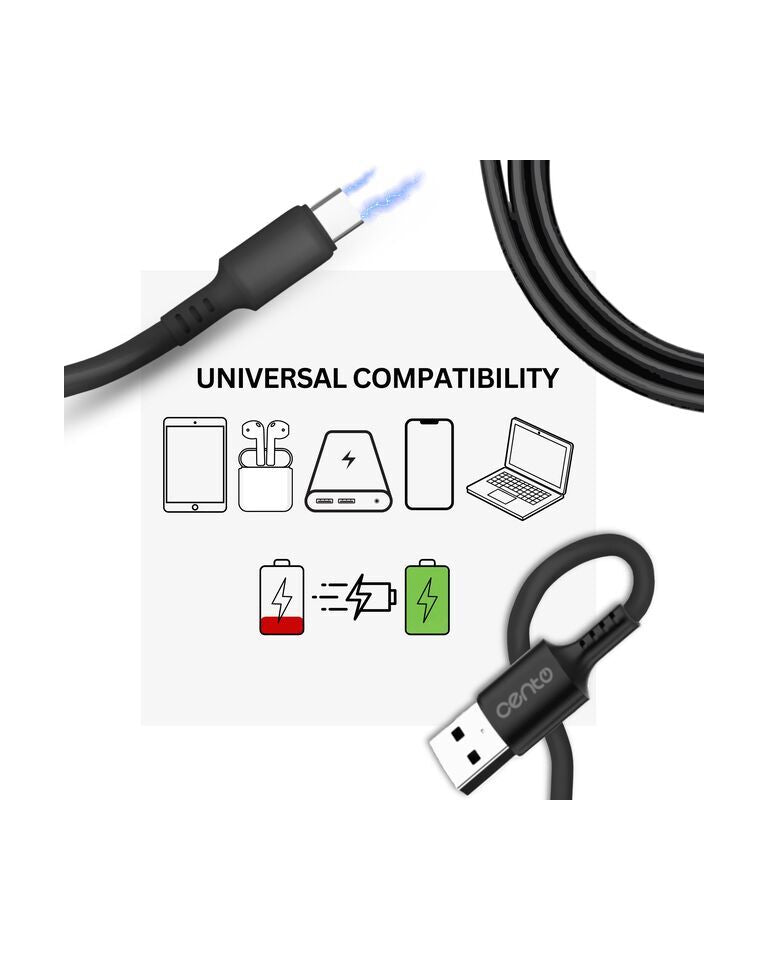 Cablu CENTO C100 FAST TipC-USB Negru LCCAB100CUBLA 4-2280885
