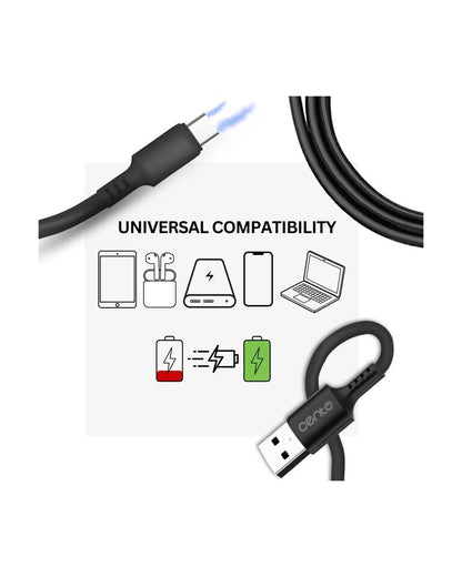 Cablu CENTO C100 FAST TipC-USB Negru LCCAB100CUBLA 4-2280885