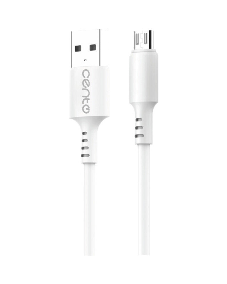 Cablu CENTO C100 FAST MicroUSB-USB Alb LCCAB100MUWHI 1-2180468