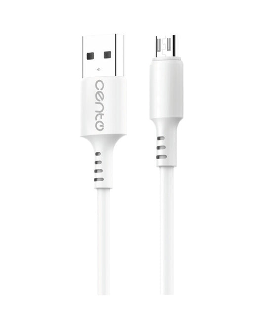 Cablu CENTO C100 FAST MicroUSB-USB Alb LCCAB100MUWHI 1-2180468