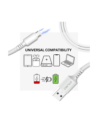 Cablu CENTO C100 FAST MicroUSB-USB Alb LCCAB100MUWHI 4-2180468