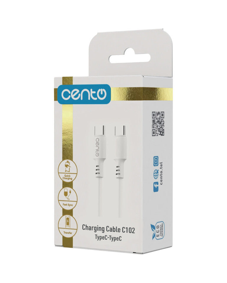 Cablu CENTO C102 FAST TipC-TipC Alb LCCAB102CCWHI 5-6988940