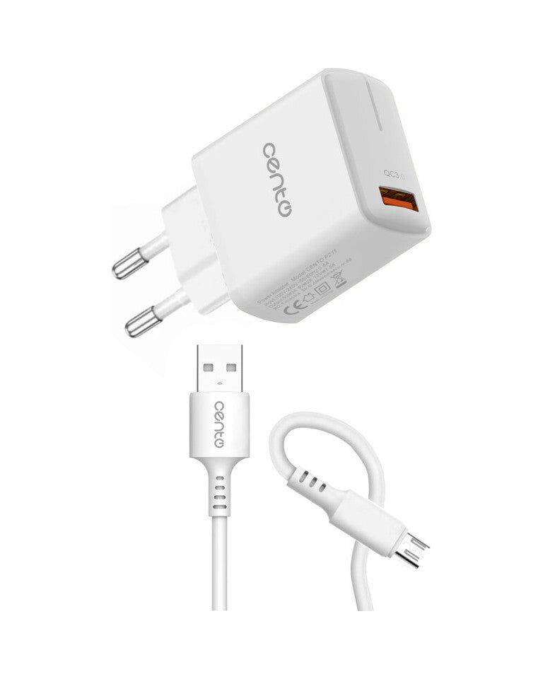 Incarcator CENTO P211 FAST MicroUSB (USB 18W) LCINCVOIAJP211MALB 2-3410378
