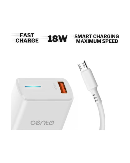 Incarcator CENTO P211 FAST MicroUSB (USB 18W) LCINCVOIAJP211MALB 3-3410378