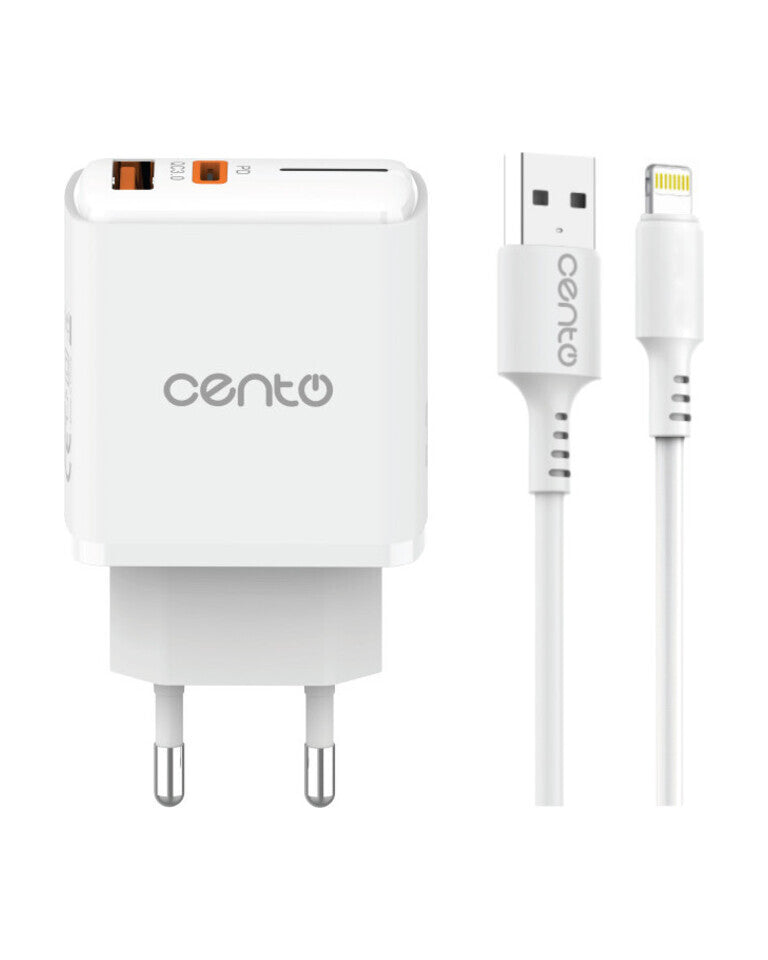 Incarcator CENTO P212 FAST Iphone (TipC+USB 20W) LCINCVOIAJP212IALB 1-614886