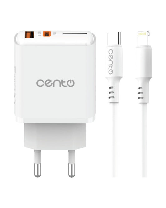 Incarcator CENTO P216 FAST Iphone (TipC+USB 30W) LCINCVOIAJP216IALB 1-2180468