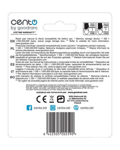 Card CENTO MicroSD C10 016GB LMMCZ16 2-9088685