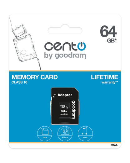 Card CENTO MicroSD C10 064GB LMMCZ64 1-9081270