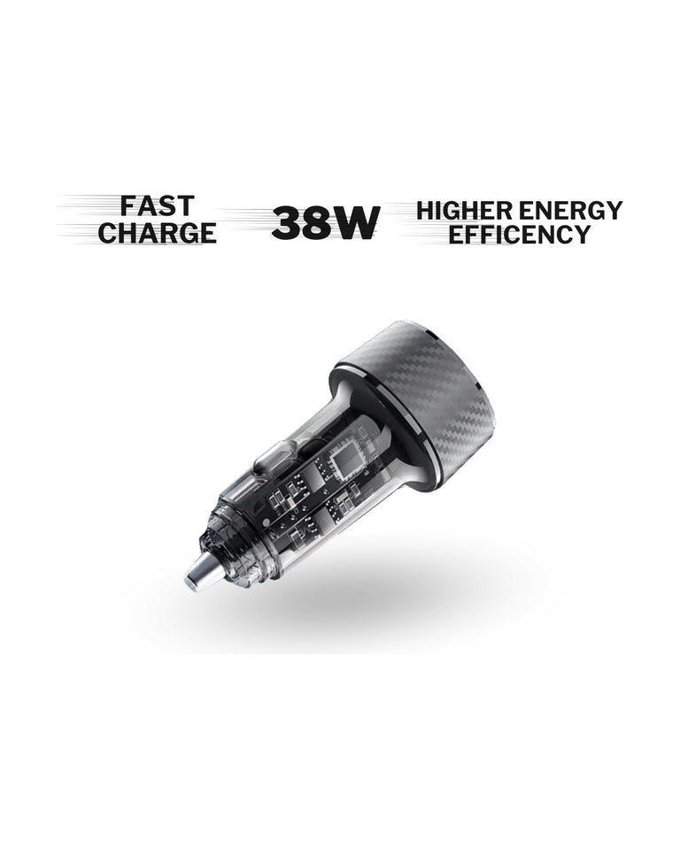Adaptor Auto CENTO A100 FAST TipC+USB 38W LPADACARA100 2-151007