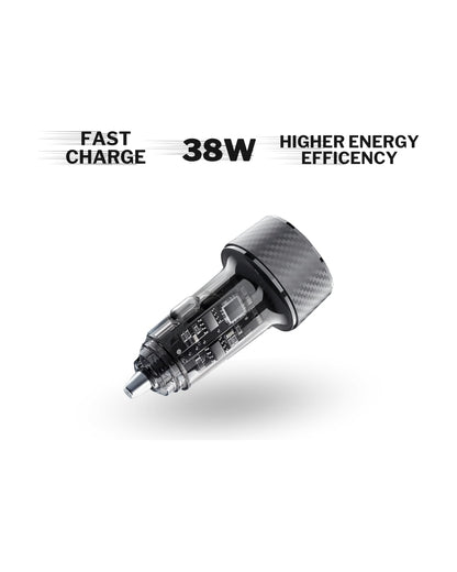 Adaptor Auto CENTO A100 FAST TipC+USB 38W LPADACARA100 2-151007