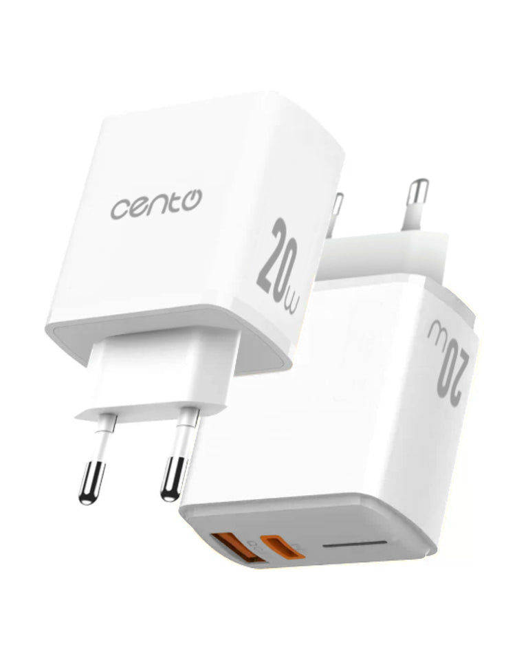 Adaptor Retea CENTO P212 FAST TipC+USB 20W LPADP212PQWHI 2-3078215