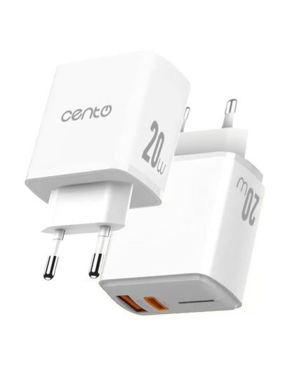 Adaptor Retea CENTO P212 FAST TipC+USB 20W LPADP212PQWHI 2-3078215