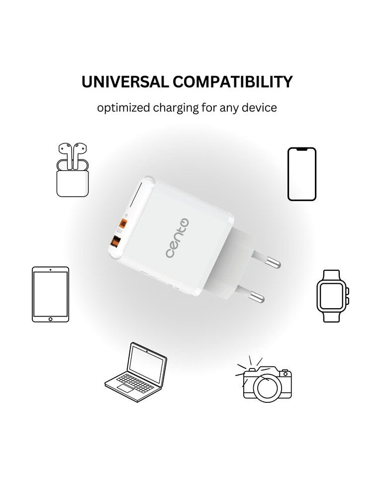 Adaptor Retea CENTO P212 FAST TipC+USB 20W LPADP212PQWHI 5-3078215