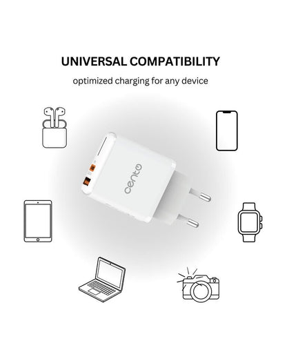 Adaptor Retea CENTO P212 FAST TipC+USB 20W LPADP212PQWHI 5-3078215
