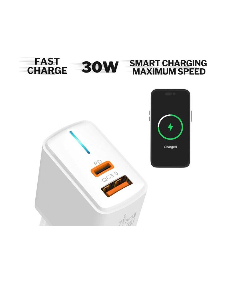 Adaptor Retea CENTO P216 FAST TipC+USB 30W LPADP216PQWHI 3-5895715