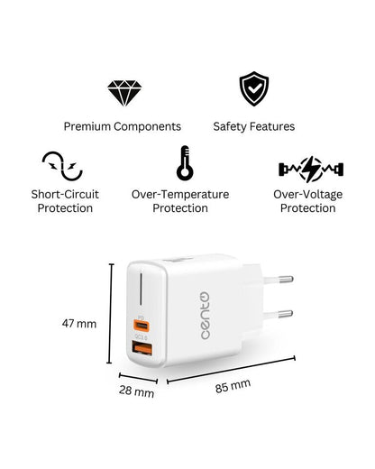 Adaptor Retea CENTO P216 FAST TipC+USB 30W LPADP216PQWHI 4-5895715