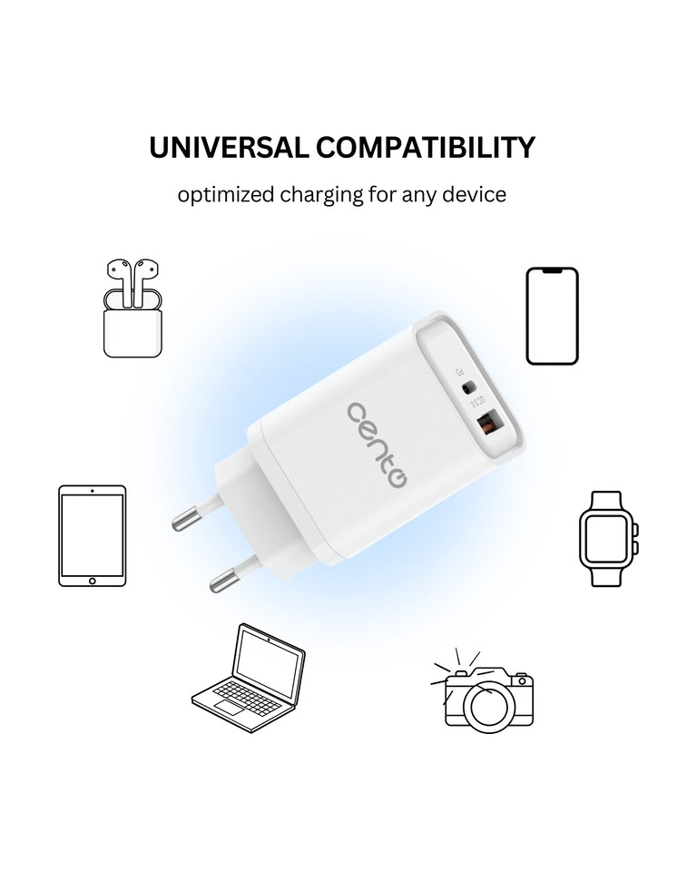 Adaptor Retea CENTO P220 FAST (GaN) TipC+USB 45W LPADP220PQWHI 5-3410378